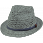 Barts Dark Celadon Gray Ibiza Paper Trilby Hat