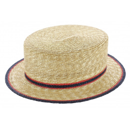 Grezzo Natural Straw Boater Hat- Tesi