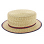 Grezzo Natural Straw Boater Hat- Tesi