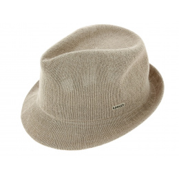 Kangol Beige Arnold Bamboo Trilby Hat