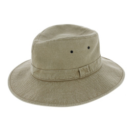 Mongo Cotton Safari Hat Beige - Crambes