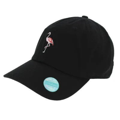 Casquette Baseball Flamingo Noir Coton - Kbethos Reference : 8155 | Chapellerie Traclet