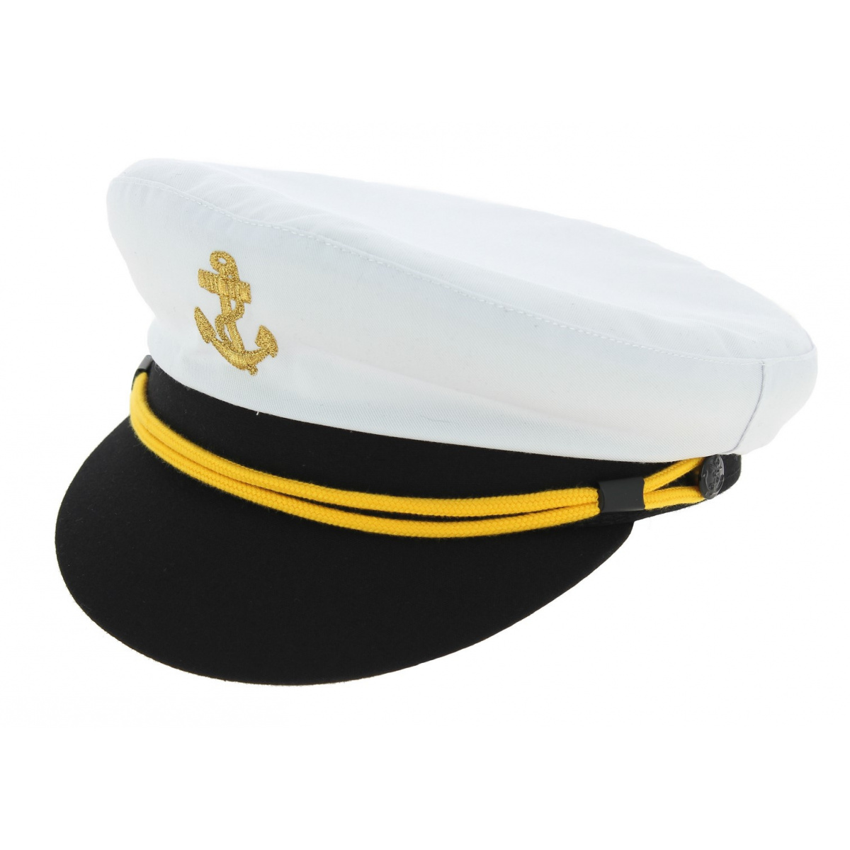 NewPort White Cotton Navy Cap - Traclet 
