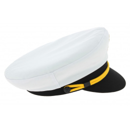 NewPort White Cotton Navy Cap - Traclet