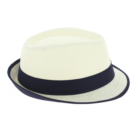 Chapeau Tribly Blanc Papier Paille Enfant - Traclet