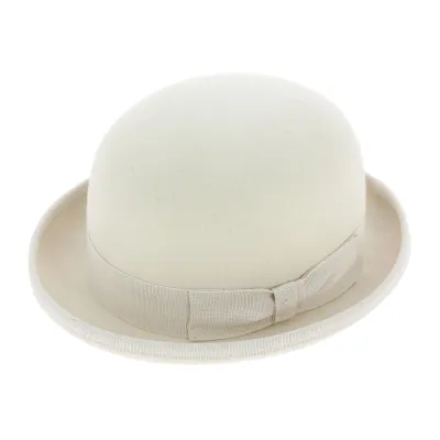 Chapeau Melon Feutre Laine Blanc - Guerra