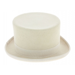 White Wool Felt Top - Guerra