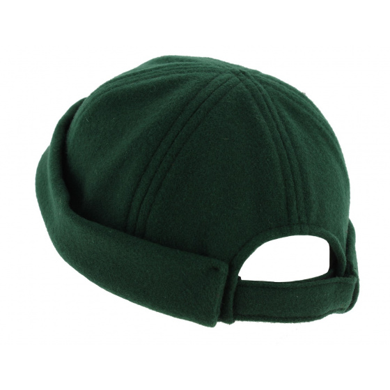 Bonnet Docker Vert Laine - Traclet Bonnet Docker Vert Laine - Traclet