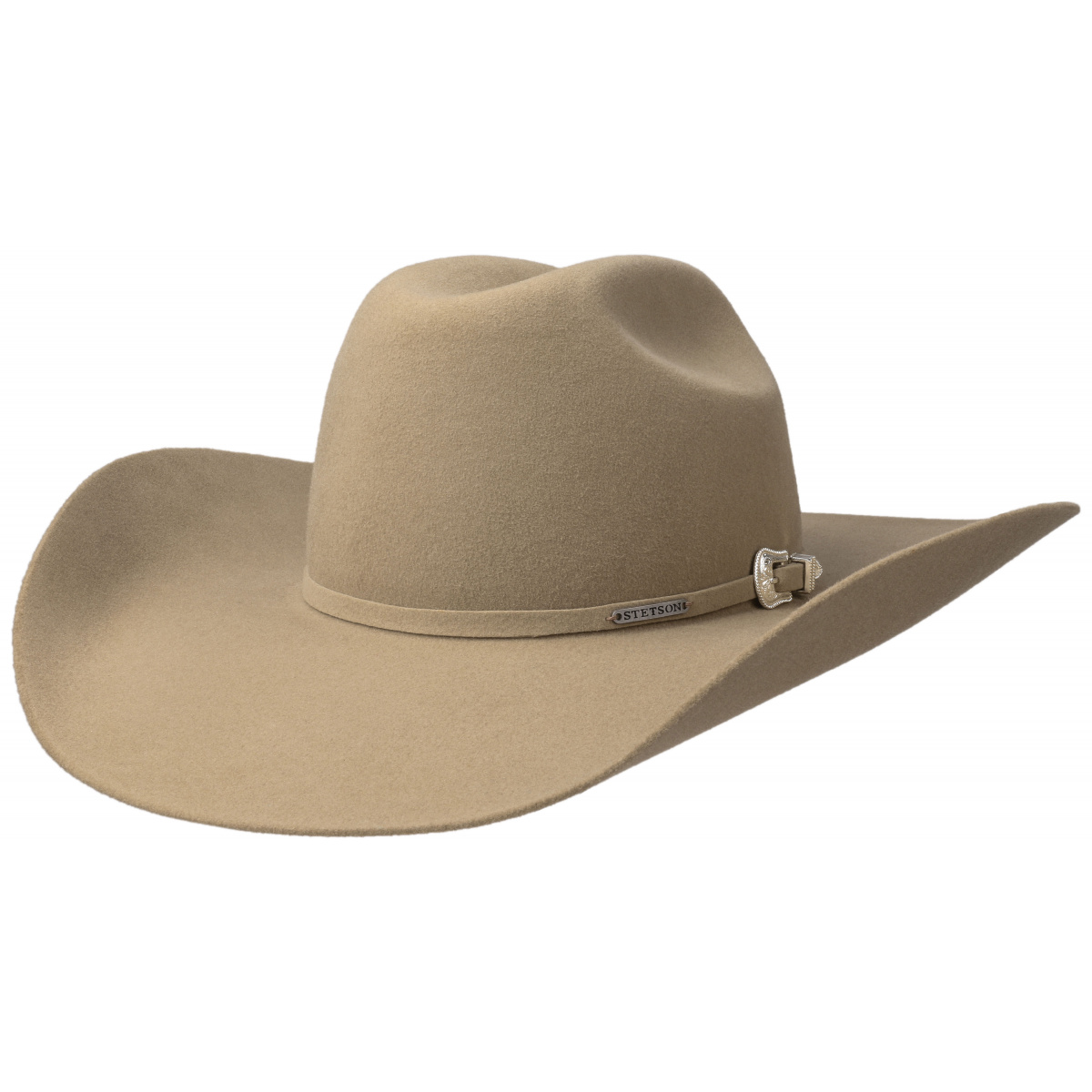 Chapeau beige Cowboy Cattleman revolver noir - Stetson Reference : 8169