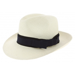Customizable White Panama Fedora Hat - Traclet