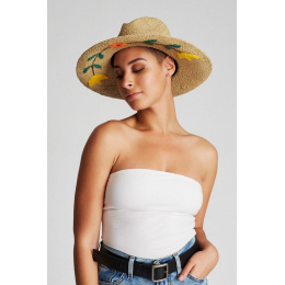 Jenna Tan Raffia Fedora Hat - Brixton