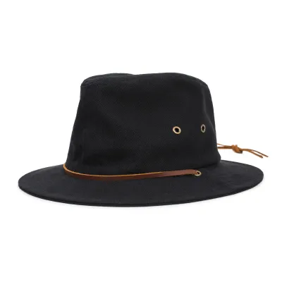 Chapeau Fedora Penn Coton Noir - Brixton Reference : 8188 | Chapellerie Traclet