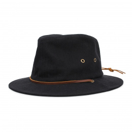 Black Fedora Penn Cotton Hat - Brixton