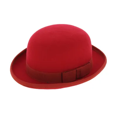 Bowler Hat - Red Wool Felt Reference: 4869 | Traclet Hat Shop