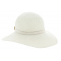 Monique Panama Wide-Brimmed Hat with White Ribbon