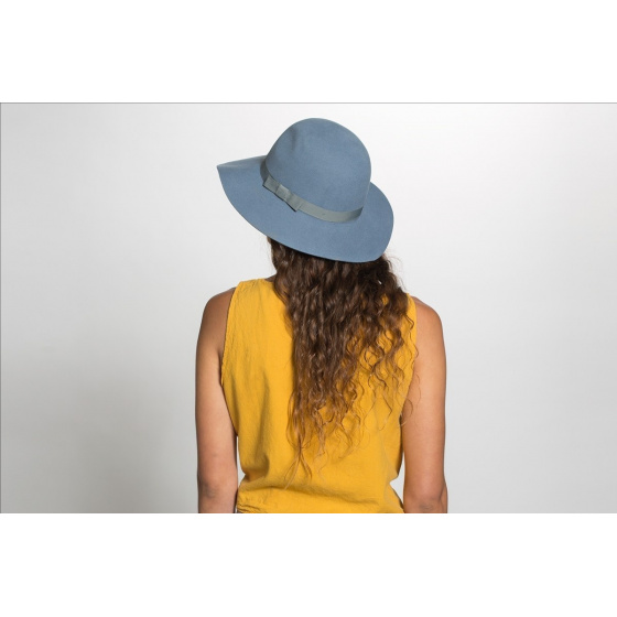 Capeline Dalila Feutre Laine Bleu-Gris - Brixton