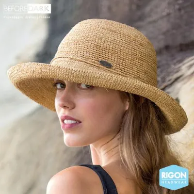 Natural Raffia Breton Hat Anoucka - Rigon Headwear Reference: 6591 | Traclet Hat Shop