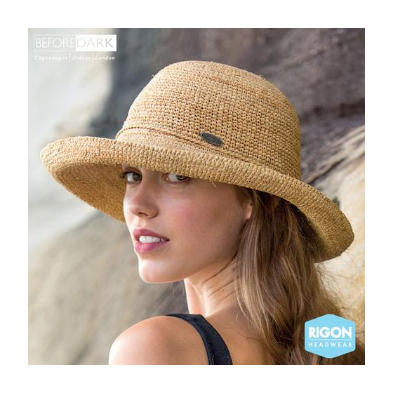 Natural Raffia Breton Hat Anoucka - Rigon Headwear