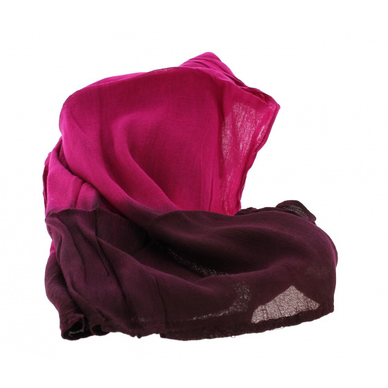 Touareg Two-Tone Fuchsia & Aubergine Cotton Cheche - Traclet