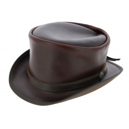 Hampton Leather Half Top Hat - Head'nHome