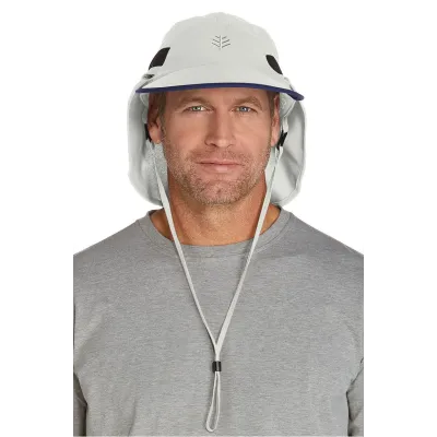 Goom Baseball Cap with Neck and Face Guard Beige - Coolibar Reference: 7985 | Traclet Hat Shop