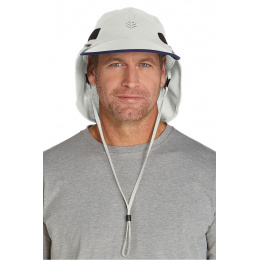 Goom Baseball Cap with Neck Guard Beige - Coolibar