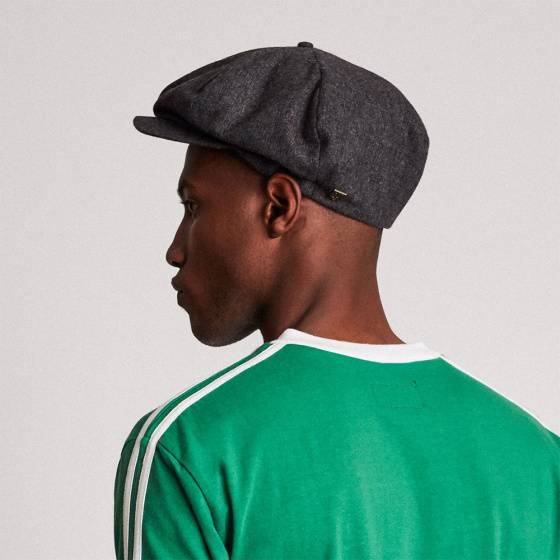 Black Ollie Flat Cap - Brixton