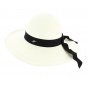 Bleached Sophie Panama Wide-Brimmed Hat