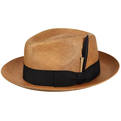 Chapeau Traveller Foley Paille Papier Marron - Bailey Reference : 7424 | Chapellerie Traclet