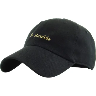 Casquette Baseball Strapback bE HUMBLE  Coton Noir - Kbthos Reference : 8253 | Chapellerie Traclet