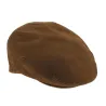 casquette cuir plate caramel - achat casquette cuir Reference : 8258 | Chapellerie Traclet