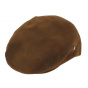Caramel flat leather cap