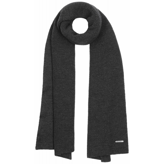 Merino Wool Lansdale Scarf Anthracite - Stetson