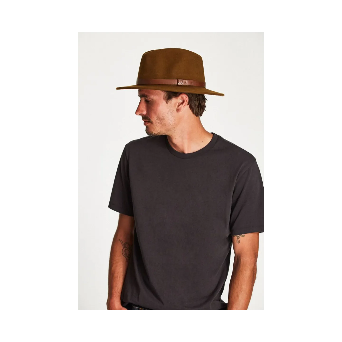 Chapeau Fedora Messer Feutre Laine Cognac - Brixton Reference : 4944 | Chapellerie Traclet