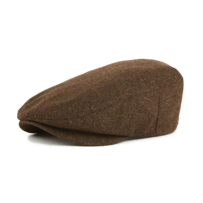 Brown Barrel Flat Cap - Brixton Reference: 7795 | Chapellerie Traclet