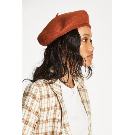 Audrey Rust Wool Felt Beret - Brixton