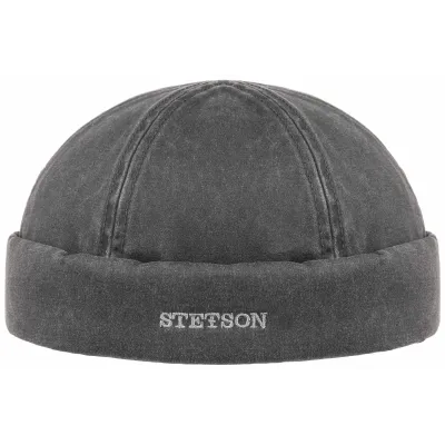 Bonnet Docker Quimper Noir Coton - Stetson Reference : 8272 | Chapellerie Traclet