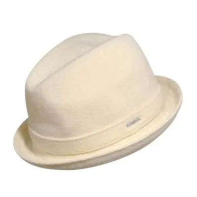 White Wool Player Hat - Kangol Reference: 4130 | Traclet Hat Shop