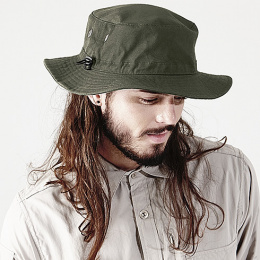 Olive Green Cotton Malindi Bucket Hat