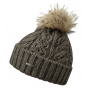 Brown Lanette Pom Pom Beanie - Stetson