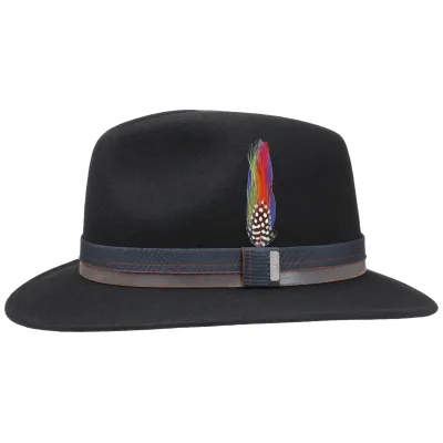 Black Pitman Traveler Hat - Stetson - Traclet hat shop Reference: 3848 | Chapellerie Traclet