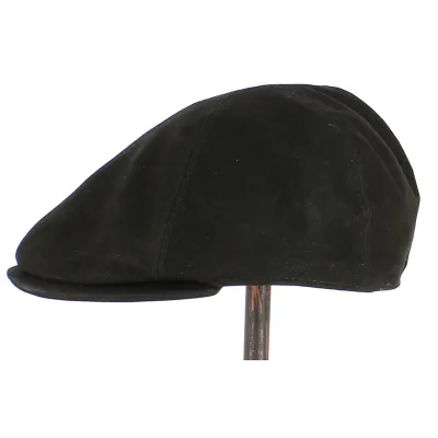 (Black Westport Leather Cap - City Sport - cap purchase Reference: 6423 | Chapellerie Traclet