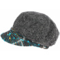 Gray Alderine newsboy cap - Traclet