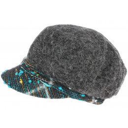 Gray Alderine newsboy cap - Traclet