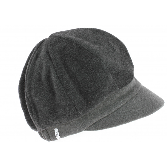 Elorine Newsboy Cap in Grey Fleece - TRACLET