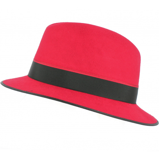 Eylem Wool Felt Hat Red - Fléchet