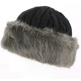 Bonnet-Toque Cable Fausse Fourrure Marron - Barts