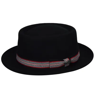 Chapeau porkpie Klaxon Noir - Bailey Reference : 3909 | Chapellerie Traclet