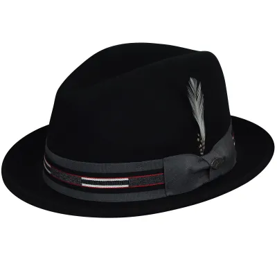 Chapeau trilby Marr Noir - Bailey - Chapellerie Traclet Reference : 3315 | Chapellerie Traclet