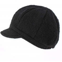 Casquette gavroche Liliana Noir Laine Bouillie -Traclet
